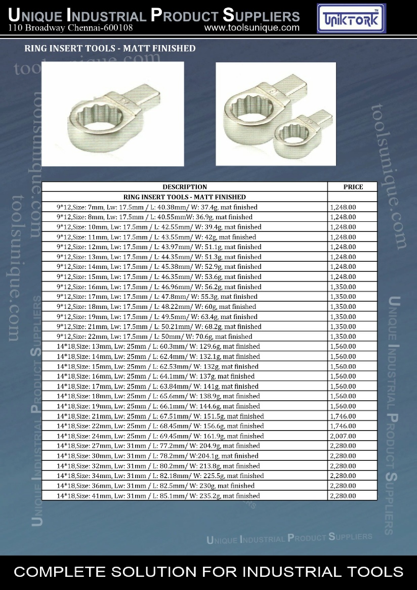 UNIKTORK HANDTOOLS RATCHET INSERT TOOLS CHENNAI